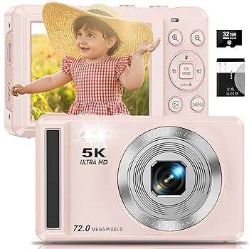 Amazon | 5Kデジタルカメラ - 写真撮影用72MP UHDデジタルカメラ